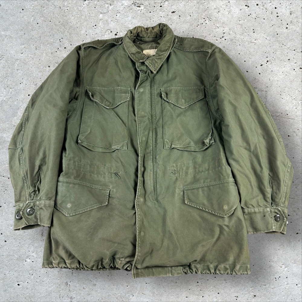 Vintage US Army M-1951 OG 107 Field Jacket Short Small 1965 M51‎ 50s 60s